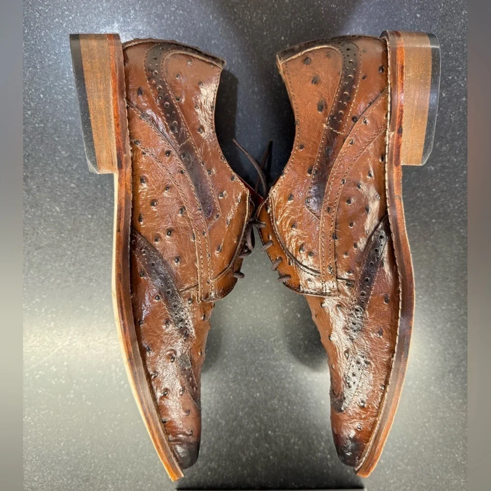 Stacy Adams Shoes - GENNARO Wingtip Oxford Men’s Size 7.5 Cognac NEW
